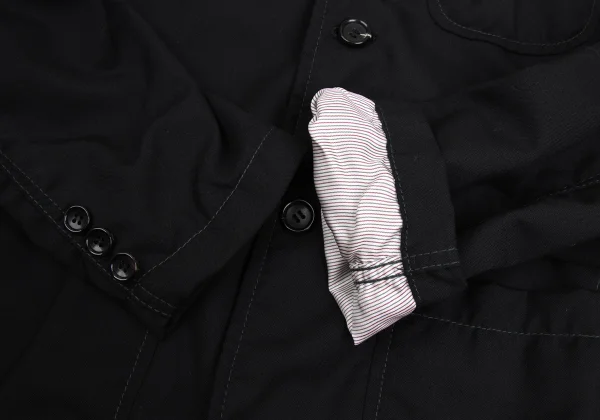 COMME des GARCONS HOMME Wool Paisley Lined Patch Pocket Jacket K-173647_010