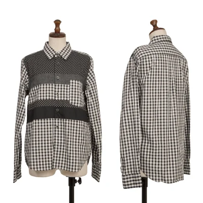 BLACK COMME des GARCONS Front Panel Switching Check Shirt