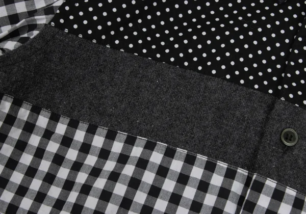 BLACK COMME des GARCONS Front Panel Switching Check Shirt K-173651_008