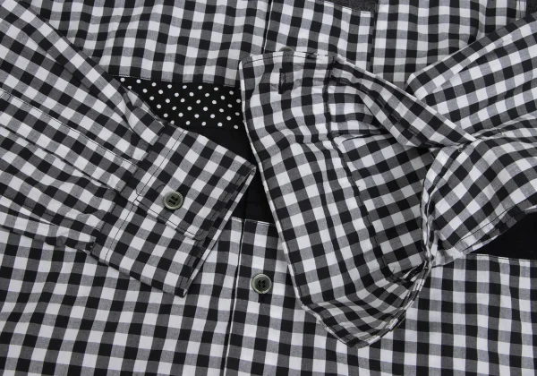 BLACK COMME des GARCONS Front Panel Switching Check Shirt K-173651_010