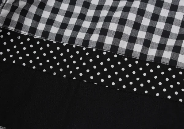 BLACK COMME des GARCONS Front Panel Switching Check Shirt K-173651_012