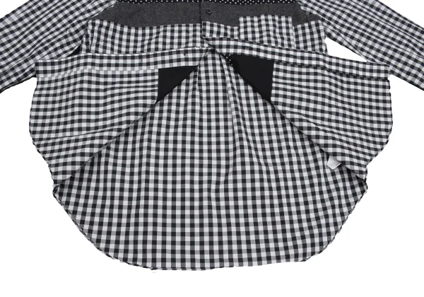 BLACK COMME des GARCONS Front Panel Switching Check Shirt K-173651_013