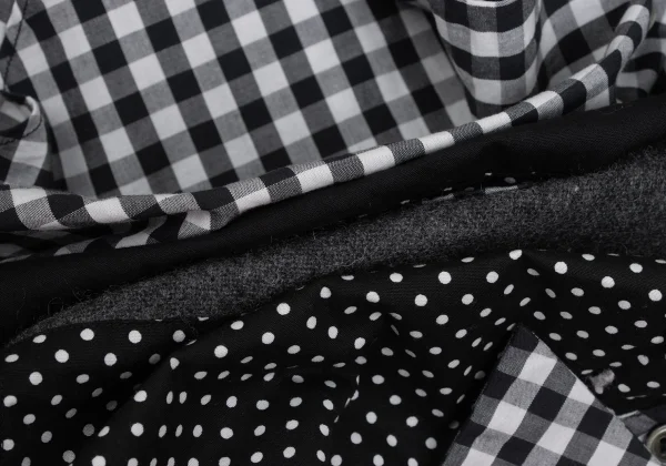 BLACK COMME des GARCONS Front Panel Switching Check Shirt K-173651_017