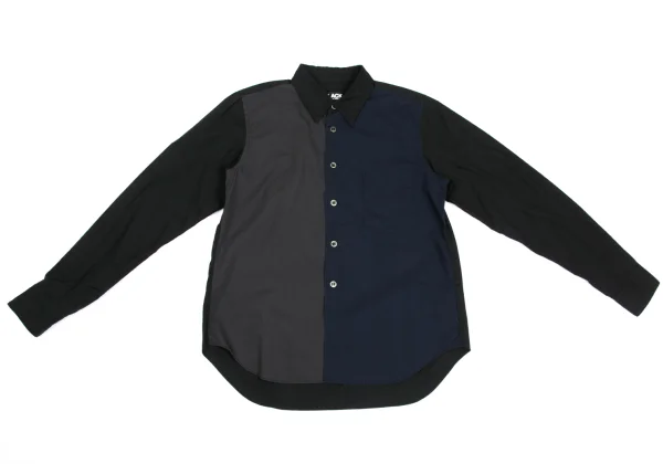 BLACK COMME des GARCONS Front Switching Lomg Sleeve Shirt K-173652_002
