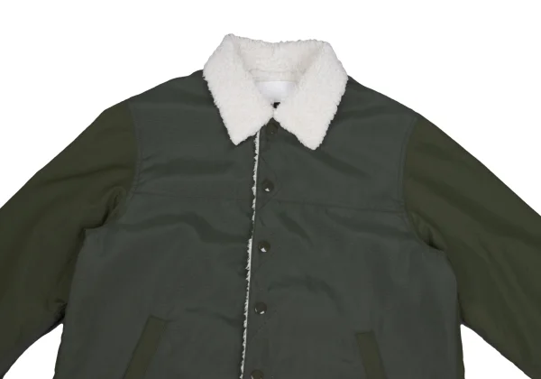 GANRYU Nylon Front Panel Fleece Lined Coach Jacket K-173655_002