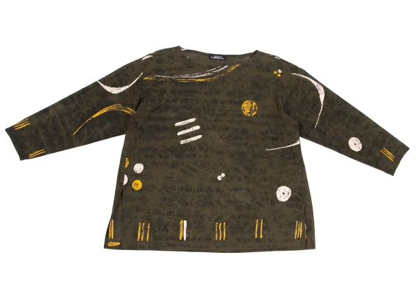 ISSEY MIYAKE PERMANENTE Cotton Graphic Print t-shirt K-173658_002