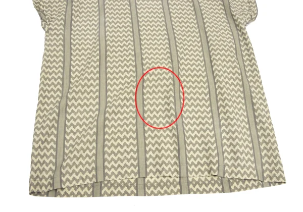 ISSEY MIYAKE Cotton Linen Herringbone Stripe Top K-173659_006