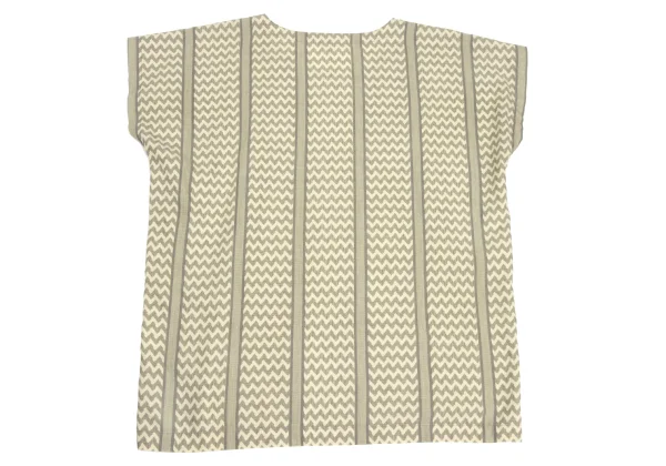 ISSEY MIYAKE Cotton Linen Herringbone Stripe Top K-173659_009