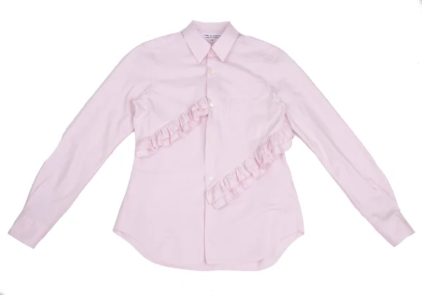 COMME des GARCONS Cotton Ruffle Patch Long Sleeve Shirt K-173660_002