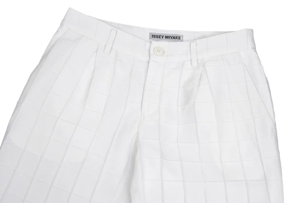 ISSEY MIYAKE Grid Weave Tapered Pants K-173663_002
