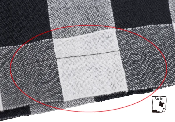 ISSEY MIYAKE Cotton Linen Block Check Sleeve Top K-173664_011