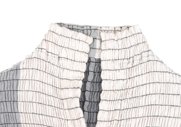 ISSEY MIYAKE Cotton Poly Stretch Paneled Design Shirt K-173666_004