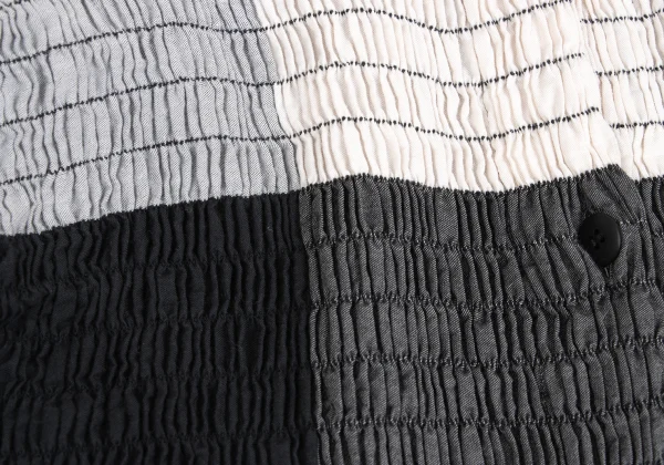 ISSEY MIYAKE Cotton Poly Stretch Paneled Design Shirt K-173666_008