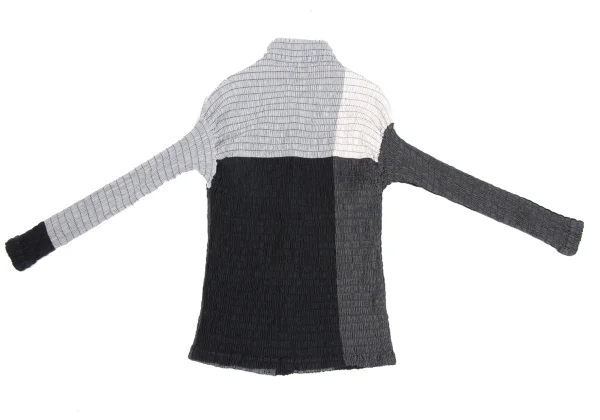 ISSEY MIYAKE Cotton Poly Stretch Paneled Design Shirt K-173666_014
