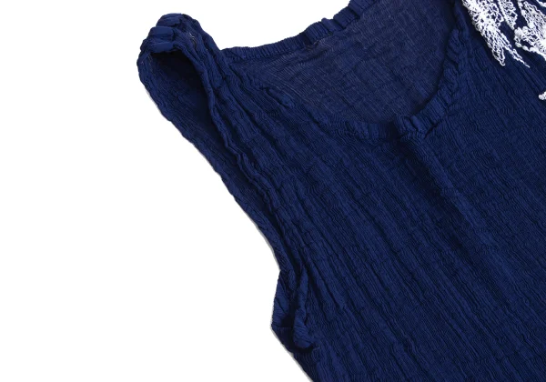 ISSEY MIYAKE me Dyed Pleated Embroidery Sleeveless Dress K-173667_006