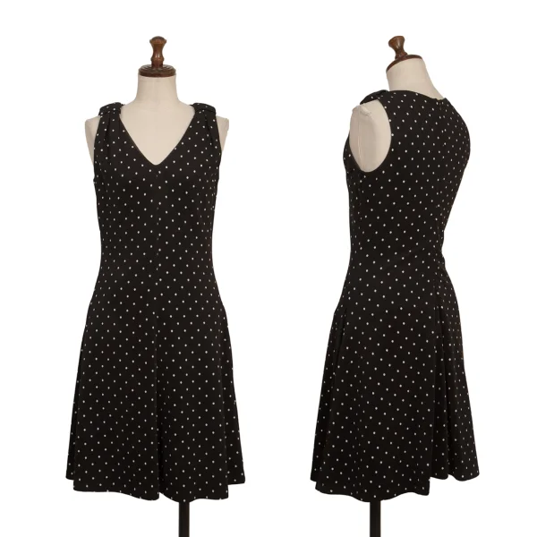 EMPORIO ARMANI Dot Weave Sleeveless Dress Black,White 38 K-173668_001