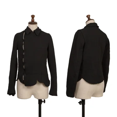 robe de chambre COMME des GARCONS Poly Fulling Scalloped Biker Jacket