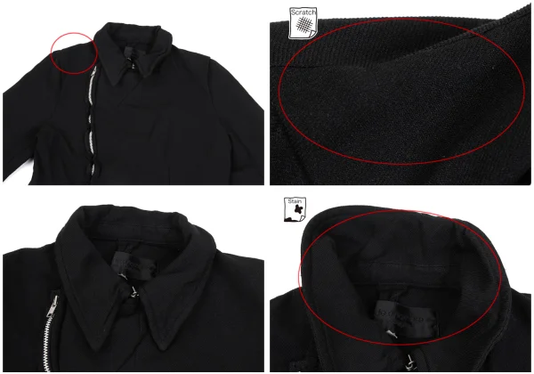 robe de chambre COMME des GARCONS Poly Fulling Scalloped Biker Jacket K-173669_003