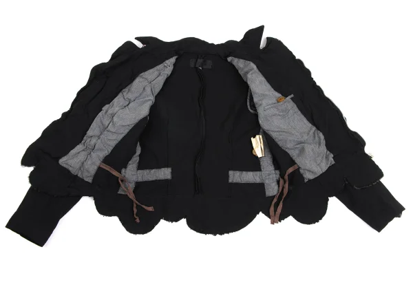 robe de chambre COMME des GARCONS Poly Fulling Scalloped Biker Jacket K-173669_012