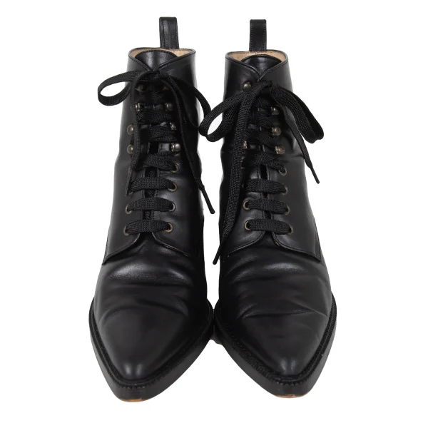 Jean Paul GAULTIER Pointed Toe Leather Heel Boots K-173675_002