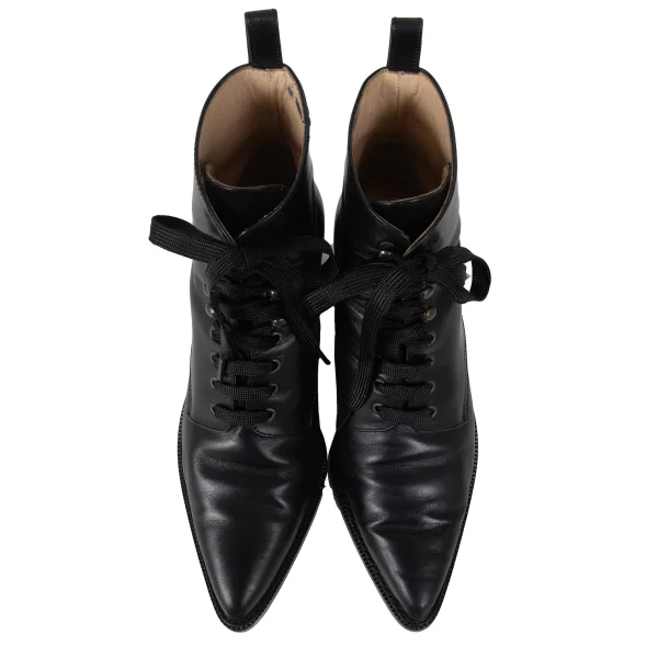 Jean Paul GAULTIER Pointed Toe Leather Heel Boots K-173675_003