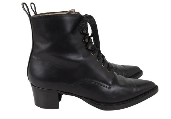 Jean Paul GAULTIER Pointed Toe Leather Heel Boots K-173675_007