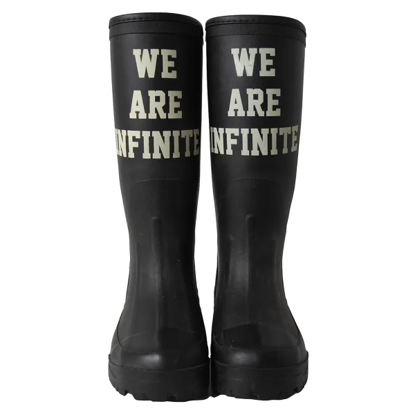 UNDERCOVER Message Print Rubber Rain Boots K-173679_002