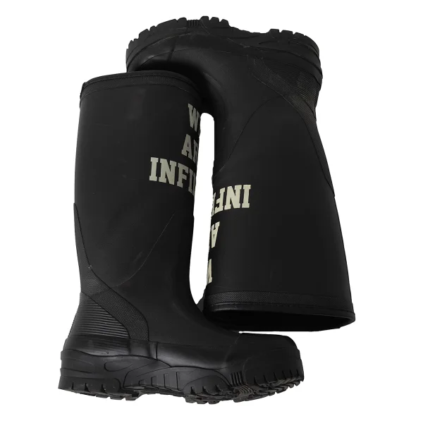 UNDERCOVER Message Print Rubber Rain Boots K-173679_006