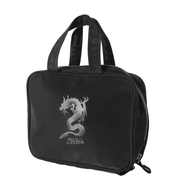 Jean Paul GAULTIER Dragon Emboss Pouch Black  K-173685_001