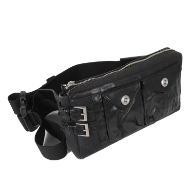 Jean Paul GAULTIER Leather Pocket Canvas Cross body Bag