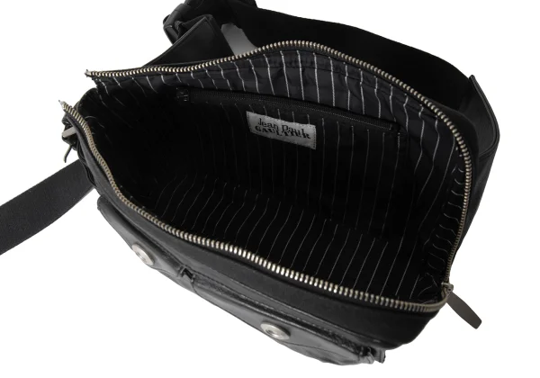 Jean Paul GAULTIER Leather Pocket Canvas Cross body Bag K-173686_013