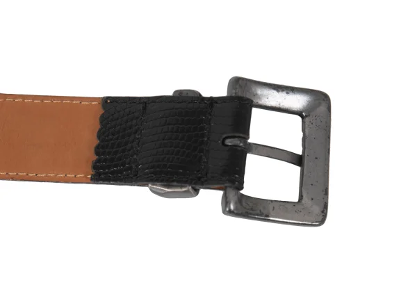 Jean Paul GAULTIER Crocodile Emvoss Leather Belt K-173688_006