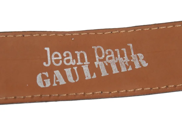 Jean Paul GAULTIER Crocodile Emvoss Leather Belt K-173688_009