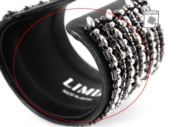 LIMI feu Chain Design Leather Bangle K-173693_007