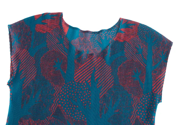 PLEATS PLEASE Mist Pleats Forest Wood Print T-shirt K-173711_003