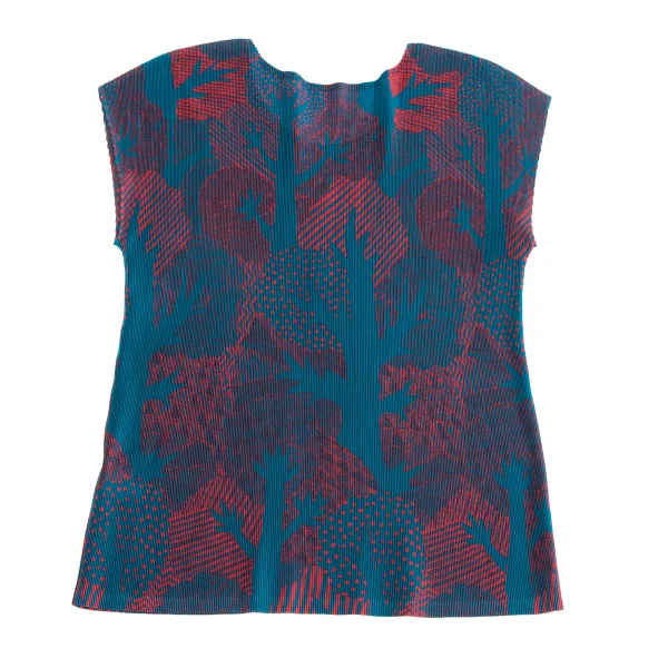 PLEATS PLEASE Mist Pleats Forest Wood Print T-shirt K-173711_009
