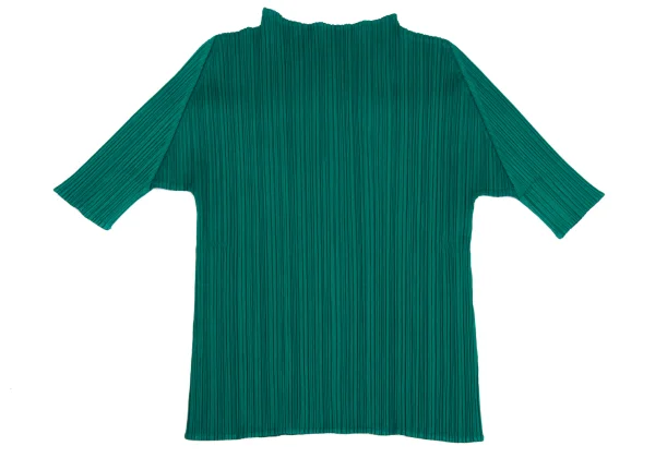 PLEATS PLEASE Pleats High-neck Elbow-length Sleeve T-shirt K-173713_002