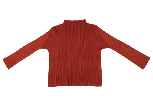 PLEATS PLEASE Pleated Mock Neck T Shirt K-173718_002