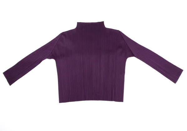 PLEATS PLEASE Pleated High Neck Long Sleeve Top K-173719_002