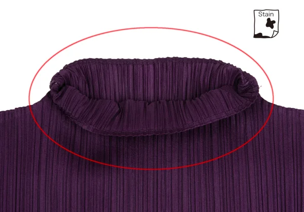 PLEATS PLEASE Pleated High Neck Long Sleeve Top K-173719_004