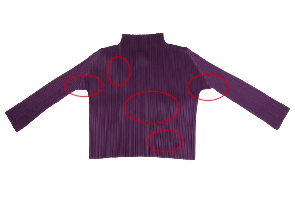 PLEATS PLEASE Pleated High Neck Long Sleeve Top K-173719_011