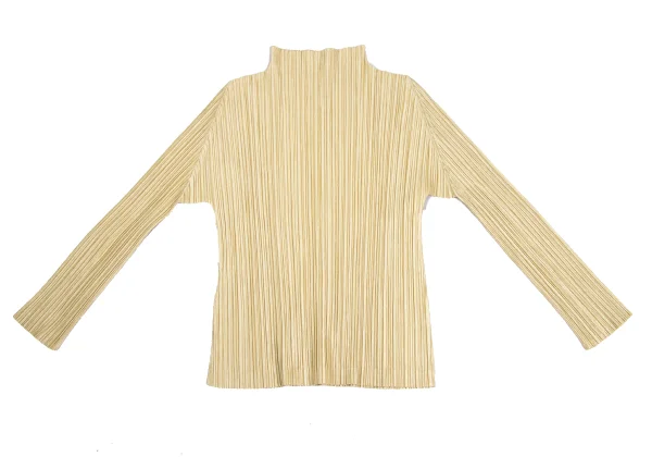PLEATS PLEASE Pleated High Neck Long Sleeve Top K-173720_008