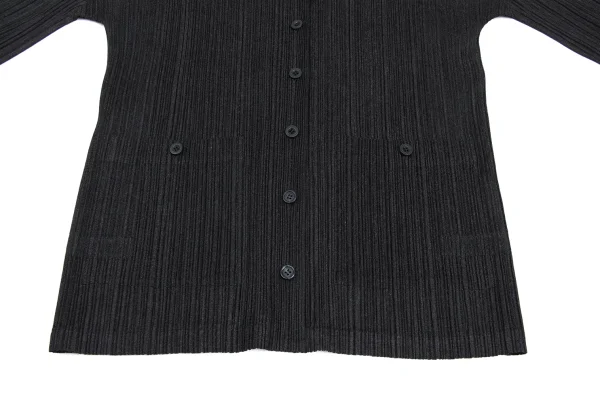 PLEATS PLEASE Pleated Patch Pocket High Neck Jacket K-173721_008