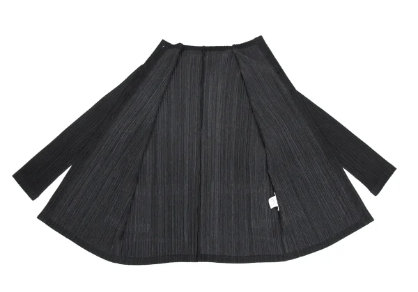 PLEATS PLEASE Pleated Patch Pocket High Neck Jacket K-173721_010