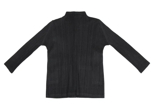 PLEATS PLEASE Pleated Patch Pocket High Neck Jacket K-173721_011