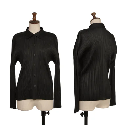 PLEATS PLEASE Pleated Long Sleeve Shirt