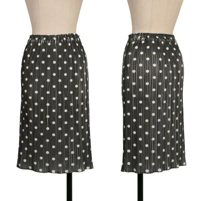 PLEATS PLEASE Pleated Dot Print Skirt