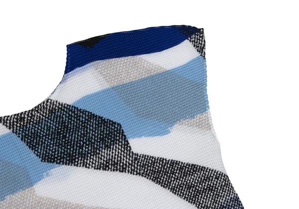 ISSEY MIYAKE me Stretch Pleated Multi-Stripe Short Sleeve Top K-173734_005