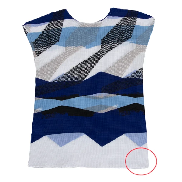 ISSEY MIYAKE me Stretch Pleated Multi-Stripe Short Sleeve Top K-173734_010