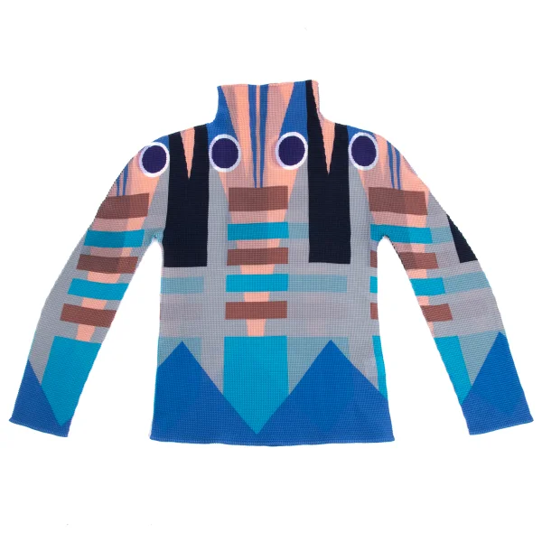 ISSEY MIYAKE me Stretch Pleated Shrimp Print Top K-173735_002